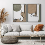 Hayyart Ayatel Kursi, Elhamdülillah Ahşap Çerçeveli Minimalist 3'lü İslami Tablo Set - Yeşil - Görsel 5