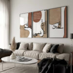 Hayyart Ayatel Kursi, Elhamdülillah Ahşap Çerçeveli Minimalist 3'lü İslami Tablo Set - Bordo - Görsel 2