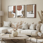 Hayyart Ayatel Kursi, Elhamdülillah Ahşap Çerçeveli Minimalist 3'lü İslami Tablo Set - Bordo - Görsel 4