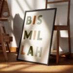 Hayyart Bismillah Renkli Ahşap Çerçeveli Minimalist 2'li İslami Tablo Set - Görsel 7