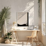 Hayyart Allah Yazılı Altın Detaylı Ahşap Çerçeveli Minimalist Tekli İslami Tablo - Görsel 12