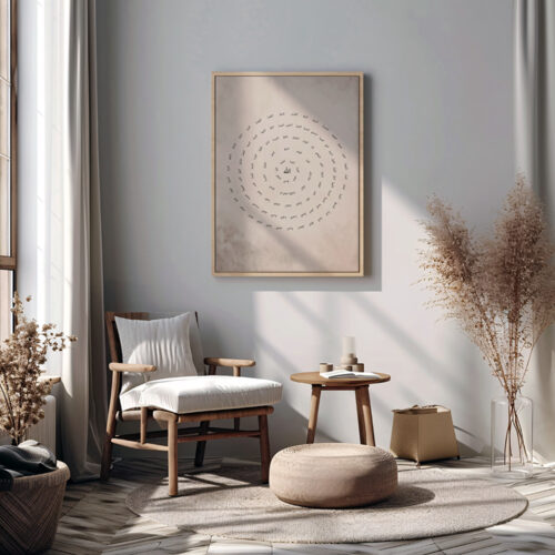 Hayyart Esmaül Hüsna, Allahın 99 İsmi Ahşap Çerçeveli Minimalist Tekli İslami Tablo - Görsel 21