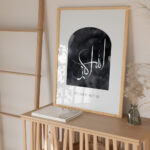 Hayyart Watercolor Efektli Allah-u Ekber Ahşap Çerçeveli Minimalist Tekli İslami Tablo - Görsel 15