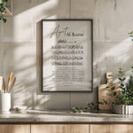 Hayyart Ayatel Kursi Ahşap Çerçeveli Minimalist Tekli İslami Tablo - Görsel 8