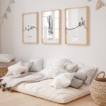 Hayyart Allah, La Havle, Muhammed Ahşap Çerçeveli Minimalist 3'lü İslami Tablo Set - Görsel 22