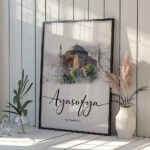 Hayyart İstanbul Ayasofya Ahşap Çerçeveli Minimalist Tekli İslami Tablo - Görsel 7