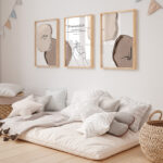Hayyart Allah, Dua, Sabır Ahşap Çerçeveli Minimalist 3'lü İslami Tablo Set - Kahverengi - Görsel 15
