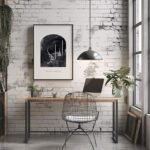 Hayyart Watercolor Efektli Allah-u Ekber Ahşap Çerçeveli Minimalist Tekli İslami Tablo - Görsel 5