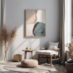 Hayyart Soyut Sanat, Allah Ahşap Çerçeveli Tekli Minimalist İslami Tablo - Görsel 21